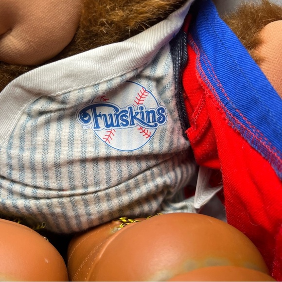 Vintage 1985 Furskin Bear Spitball in Baseball Outfit by Coleco 16 Inch Stuffed - Picture 5 of 12